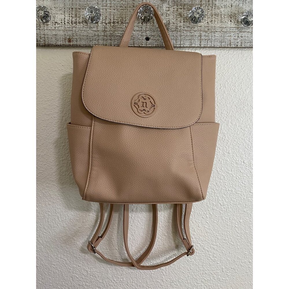 Nanette Lepore Pebbled Vegan Leather Backpack Light Pink